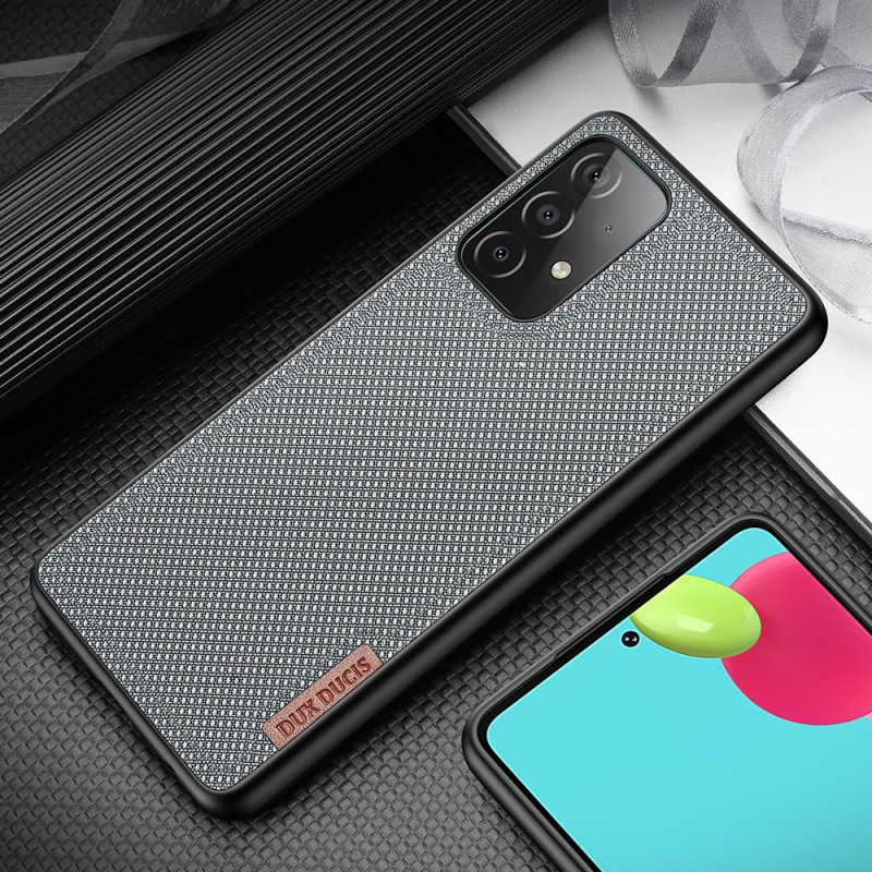 Dux Ducis Fino dėklo dangtelis, padengtas nailono medžiaga, skirtas Samsung Galaxy A72 4G pilkas