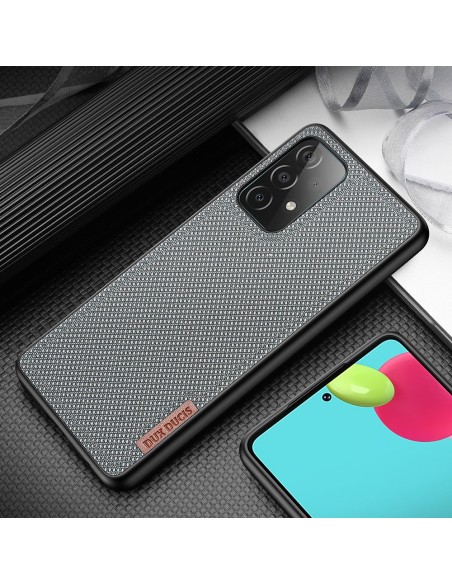 Dux Ducis Fino dėklo dangtelis, padengtas nailono medžiaga, skirtas Samsung Galaxy A72 4G pilkas Dux Ducis Fino dėklo dangtelis, padengtas nailono medžiaga, skirtas Samsung Galaxy A72 4G pilkas