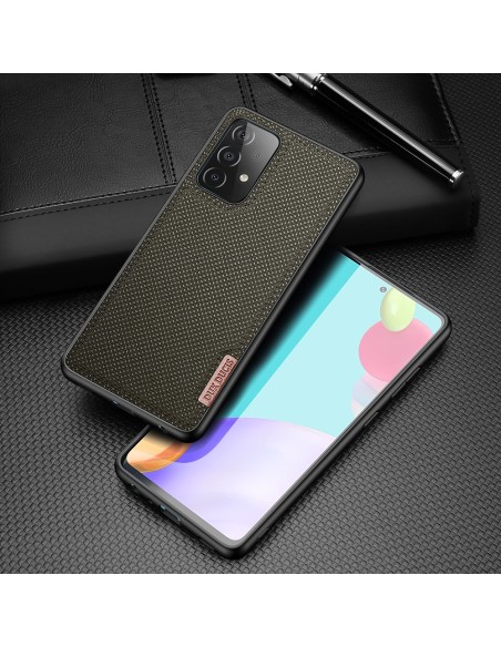 Dux Ducis Fino dėklo dangtelis, padengtas nailono medžiaga, skirtas Samsung Galaxy A72 4G žaliai Dux Ducis Fino dėklo dangtelis, padengtas nailono medžiaga, skirtas Samsung Galaxy A72 4G žaliai