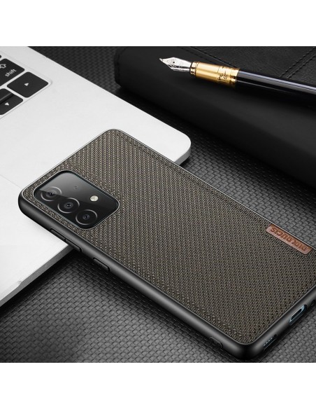 Dux Ducis Fino dėklo dangtelis, padengtas nailono medžiaga, skirtas Samsung Galaxy A72 4G žaliai Dux Ducis Fino dėklo dangtelis, padengtas nailono medžiaga, skirtas Samsung Galaxy A72 4G žaliai