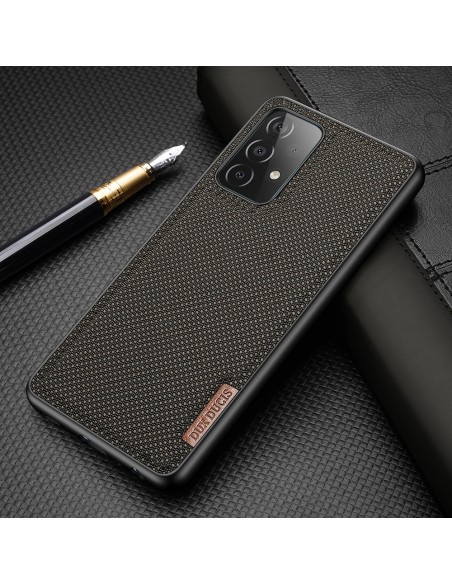 Dux Ducis Fino dėklo dangtelis, padengtas nailono medžiaga, skirtas Samsung Galaxy A72 4G žaliai Dux Ducis Fino dėklo dangtelis, padengtas nailono medžiaga, skirtas Samsung Galaxy A72 4G žaliai