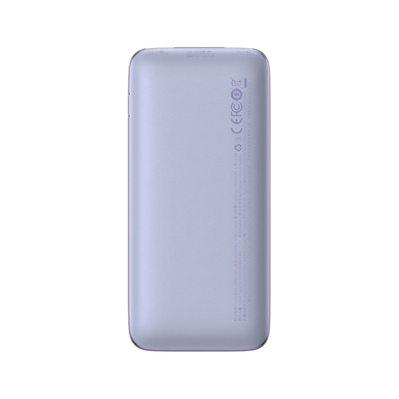 Bipow Pro maitinimo blokas 10000mAh 20W + USB laidas 3A 0,3m violetinė
