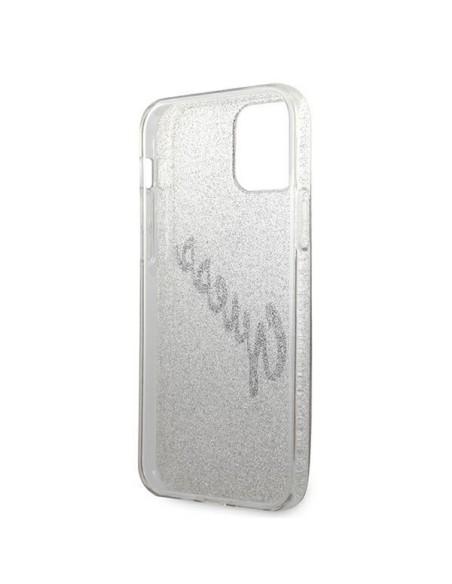 Guess Glitter Gradient Script dėklas, skirtas iPhone 12 / iPhone 12 Pro - auksinis Guess Glitter Gradient Script dėklas, skirtas iPhone 12 / iPhone 12 Pro - auksinis
