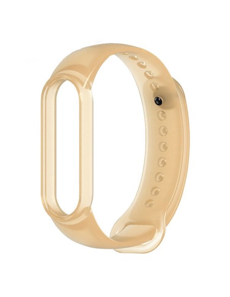 Pakaitinis silikoninis apyrankės dirželis Xiaomi Mi Band 5/ 6 aukso Pakaitinis silikoninis apyrankės dirželis Xiaomi Mi Band 5/ 6 aukso