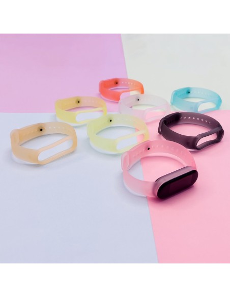 Pakaitinis silikoninis apyrankės dirželis Xiaomi Mi Band 5/ 6 aukso Pakaitinis silikoninis apyrankės dirželis Xiaomi Mi Band 5/ 6 aukso