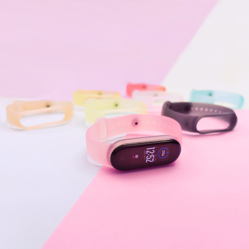 Pakaitinis silikoninis apyrankės dirželis Xiaomi Mi Band 5/ 6 aukso