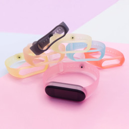 Pakaitinis silikoninis apyrankės dirželis Xiaomi Mi Band 5/ 6 aukso