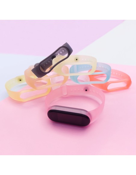 Pakaitinis silikoninis apyrankės dirželis Xiaomi Mi Band 5/ 6 aukso Pakaitinis silikoninis apyrankės dirželis Xiaomi Mi Band 5/ 6 aukso
