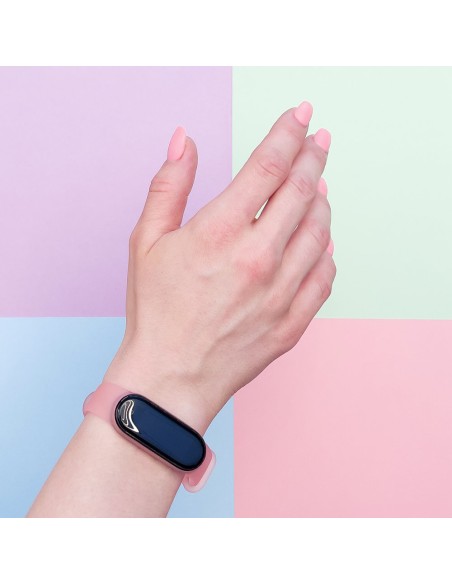 Pakaitinis silikoninis apyrankės dirželis Xiaomi Mi Band 5/ 6 aukso Pakaitinis silikoninis apyrankės dirželis Xiaomi Mi Band 5/ 6 aukso