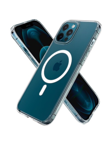 Spigen Ultra Hybrid Mag MagSafe dėklas, skirtas iPhone 12 / iPhone 12 Pro - baltas Spigen Ultra Hybrid Mag MagSafe dėklas, skirtas iPhone 12 / iPhone 12 Pro - baltas