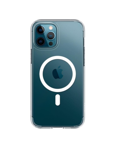 Spigen Ultra Hybrid Mag MagSafe dėklas, skirtas iPhone 12 / iPhone 12 Pro - baltas Spigen Ultra Hybrid Mag MagSafe dėklas, skirtas iPhone 12 / iPhone 12 Pro - baltas