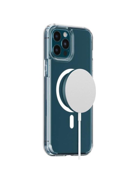 Spigen Ultra Hybrid Mag MagSafe dėklas, skirtas iPhone 12 / iPhone 12 Pro - baltas Spigen Ultra Hybrid Mag MagSafe dėklas, skirtas iPhone 12 / iPhone 12 Pro - baltas