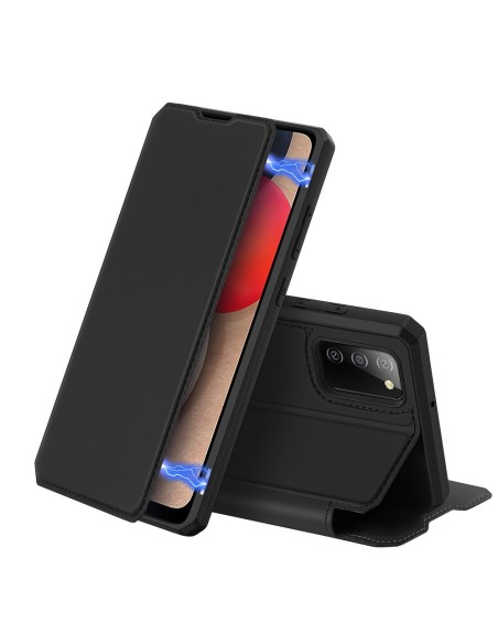 DUX DUCIS Skin X dėklo dėklo dangtelis su atvartu, skirtas Samsung Galaxy A02s EU juodas DUX DUCIS Skin X dėklo dėklo dangtelis su atvartu, skirtas Samsung Galaxy A02s EU juodas