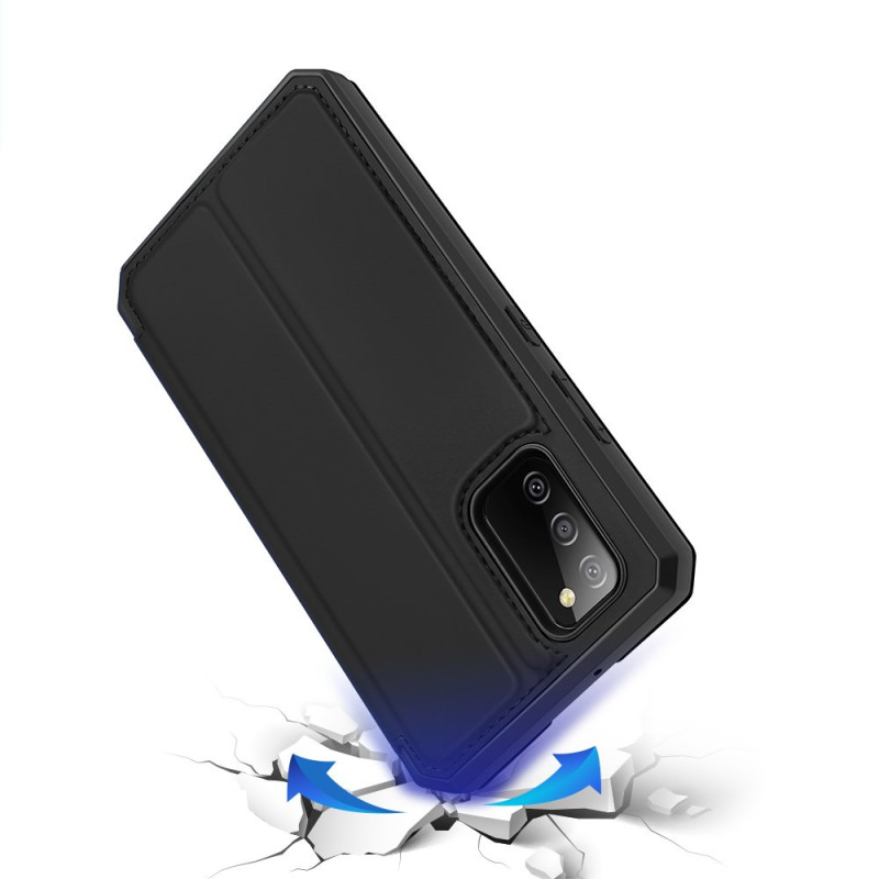 DUX DUCIS Skin X dėklo dėklo dangtelis su atvartu, skirtas Samsung Galaxy A02s EU juodas