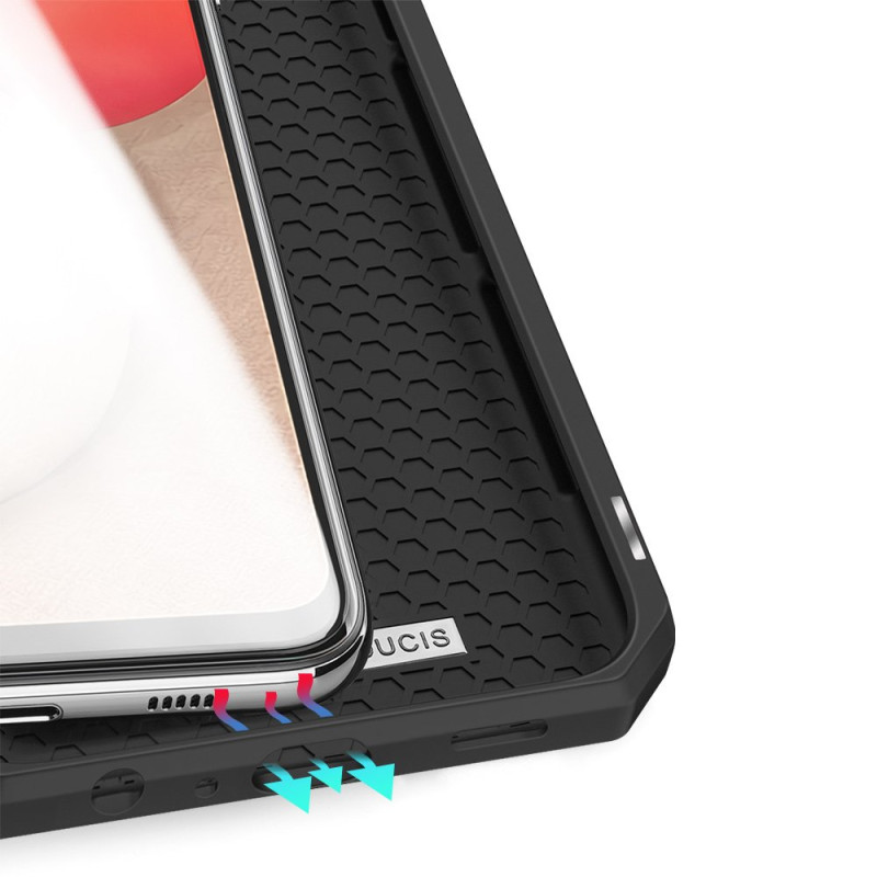 DUX DUCIS Skin X dėklo dėklo dangtelis su atvartu, skirtas Samsung Galaxy A02s EU juodas