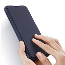 DUX DUCIS Skin X dėklo dėklo dėklas su atvartu, skirtas Samsung Galaxy A02s EU blue