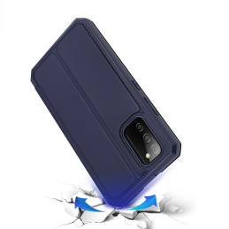 DUX DUCIS Skin X dėklo dėklo dėklas su atvartu, skirtas Samsung Galaxy A02s EU blue