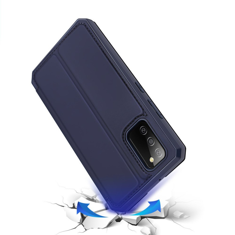 DUX DUCIS Skin X dėklo dėklo dėklas su atvartu, skirtas Samsung Galaxy A02s EU blue