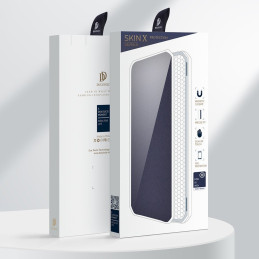 DUX DUCIS Skin X dėklo dėklo dėklas su atvartu, skirtas Samsung Galaxy A02s EU blue