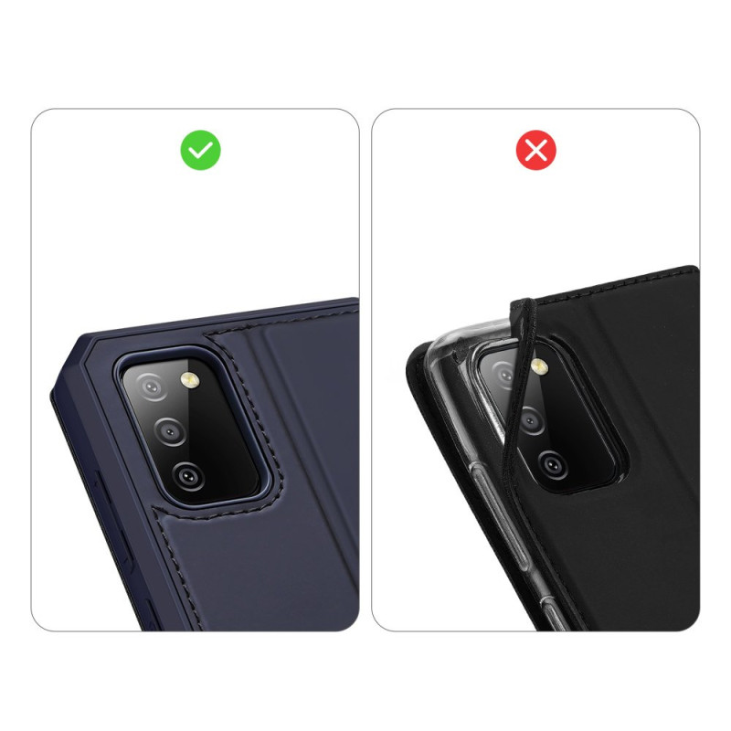 DUX DUCIS Skin X dėklo dėklo dėklas su atvartu, skirtas Samsung Galaxy A02s EU blue