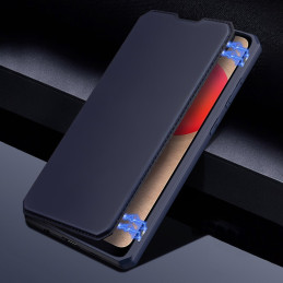 DUX DUCIS Skin X dėklo dėklo dėklas su atvartu, skirtas Samsung Galaxy A02s EU blue