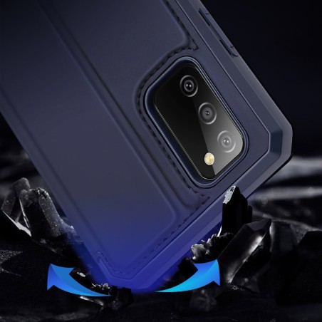 DUX DUCIS Skin X dėklo dėklo dėklas su atvartu, skirtas Samsung Galaxy A02s EU blue DUX DUCIS Skin X dėklo dėklo dėklas su atvartu, skirtas Samsung Galaxy A02s EU blue