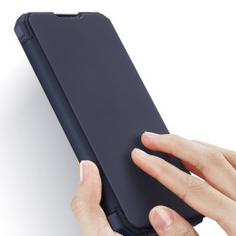 DUX DUCIS Skin X dėklo dėklo dėklas su atvartu, skirtas Samsung Galaxy A02s EU blue
