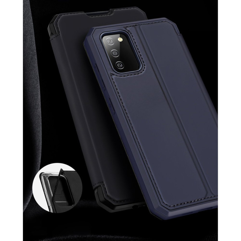 DUX DUCIS Skin X dėklo dėklo dėklas su atvartu, skirtas Samsung Galaxy A02s EU blue