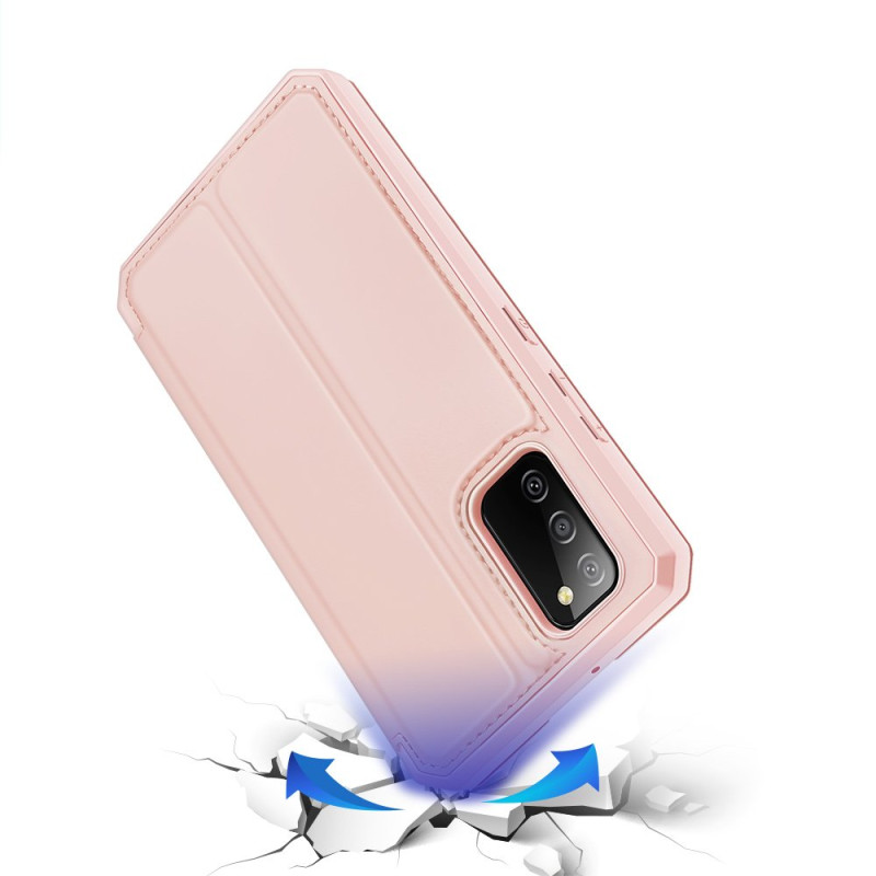 DUX DUCIS Skin X dėklo dėklo dangtelis su atvartu, skirtas Samsung Galaxy A02s EU pink