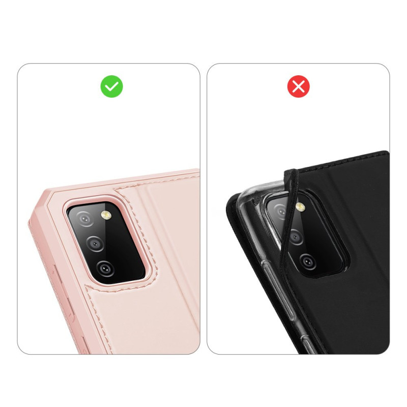 DUX DUCIS Skin X dėklo dėklo dangtelis su atvartu, skirtas Samsung Galaxy A02s EU pink