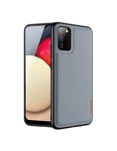 Dux Ducis Fino dėklo dangtelis, padengtas nailono medžiaga, skirtas Samsung Galaxy A02s EU pilka spalva Dux Ducis Fino dėklo dangtelis, padengtas nailono medžiaga, skirtas Samsung Galaxy A02s EU pilka spalva