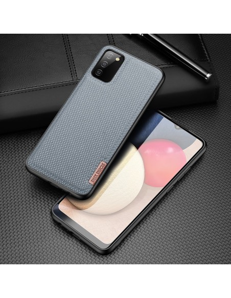 Dux Ducis Fino dėklo dangtelis, padengtas nailono medžiaga, skirtas Samsung Galaxy A02s EU pilka spalva Dux Ducis Fino dėklo dangtelis, padengtas nailono medžiaga, skirtas Samsung Galaxy A02s EU pilka spalva
