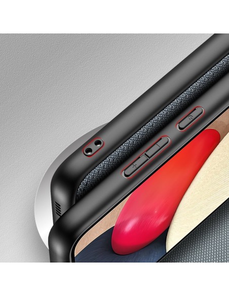 Dux Ducis Fino dėklo dangtelis, padengtas nailono medžiaga, skirtas Samsung Galaxy A02s EU pilka spalva Dux Ducis Fino dėklo dangtelis, padengtas nailono medžiaga, skirtas Samsung Galaxy A02s EU pilka spalva