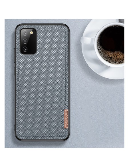 Dux Ducis Fino dėklo dangtelis, padengtas nailono medžiaga, skirtas Samsung Galaxy A02s EU pilka spalva Dux Ducis Fino dėklo dangtelis, padengtas nailono medžiaga, skirtas Samsung Galaxy A02s EU pilka spalva