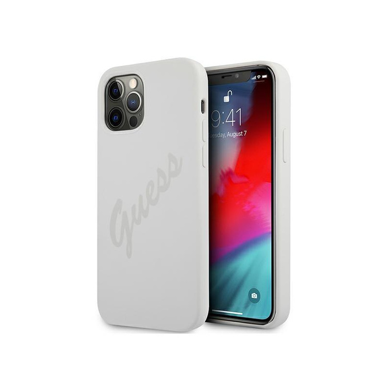 Guess Script Vintage dėklas iPhone 12 Pro Max - kreminis Guess Script Vintage dėklas iPhone 12 Pro Max - kreminis