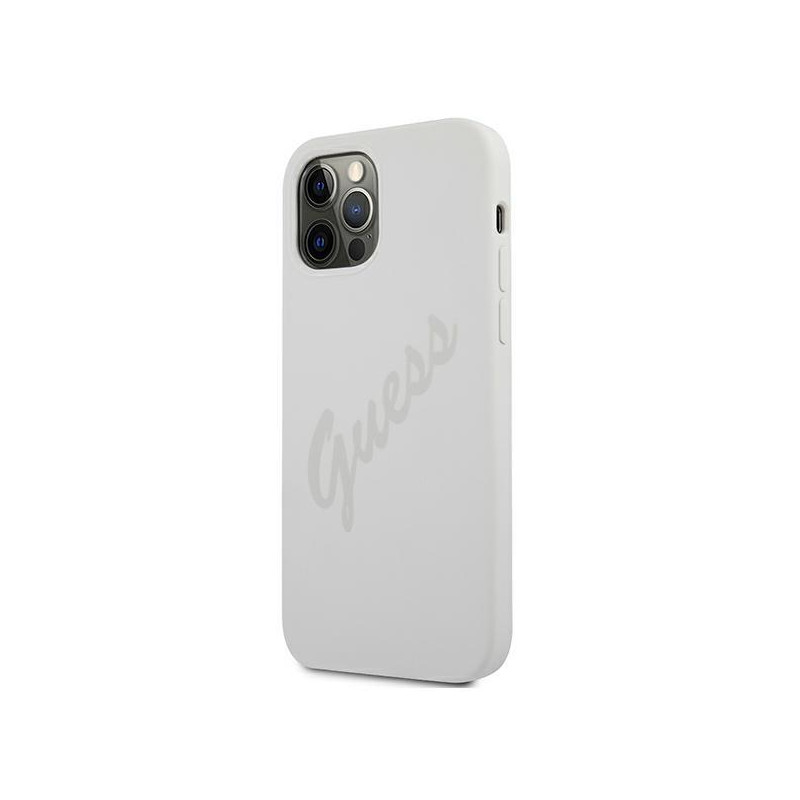 Guess Script Vintage dėklas iPhone 12 Pro Max - kreminis