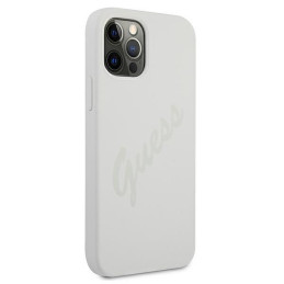 Guess Script Vintage dėklas iPhone 12 Pro Max - kreminis