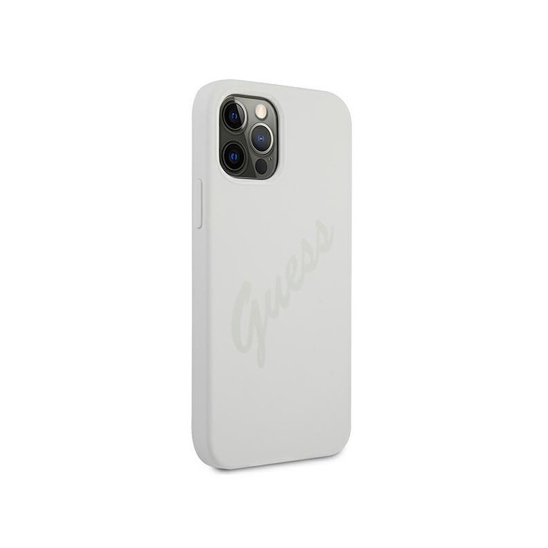 Guess Script Vintage dėklas iPhone 12 Pro Max - kreminis