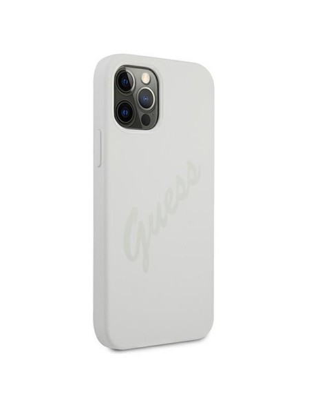 Guess Script Vintage dėklas iPhone 12 Pro Max - kreminis Guess Script Vintage dėklas iPhone 12 Pro Max - kreminis