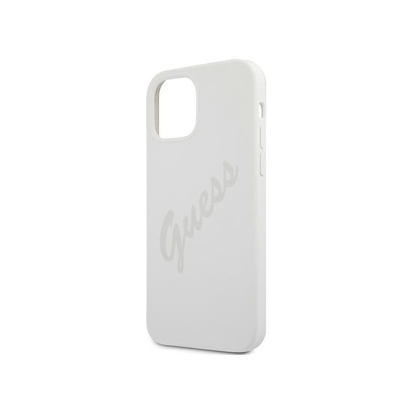 Guess Script Vintage dėklas iPhone 12 Pro Max - kreminis