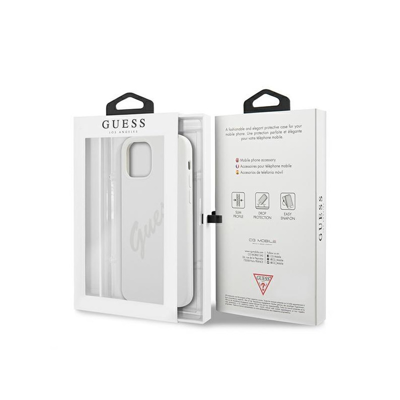 Guess Script Vintage dėklas iPhone 12 Pro Max - kreminis