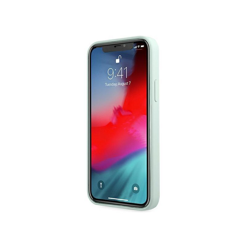 Guess Silicone Vintage dėklas iPhone 12 mini - mėlynos ir rožinės spalvos