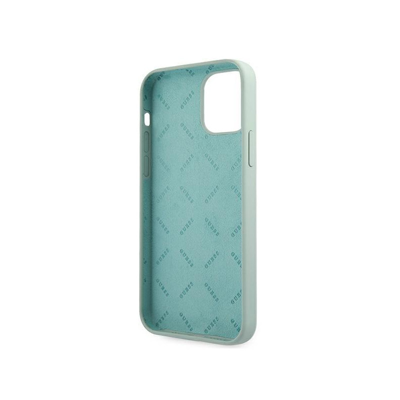 Guess Silicone Vintage dėklas iPhone 12 mini - mėlynos ir rožinės spalvos