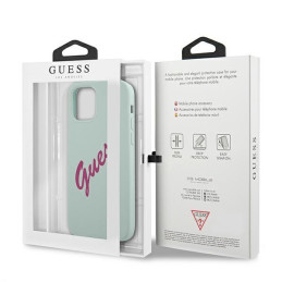 Guess Silicone Vintage dėklas iPhone 12 mini - mėlynos ir rožinės spalvos