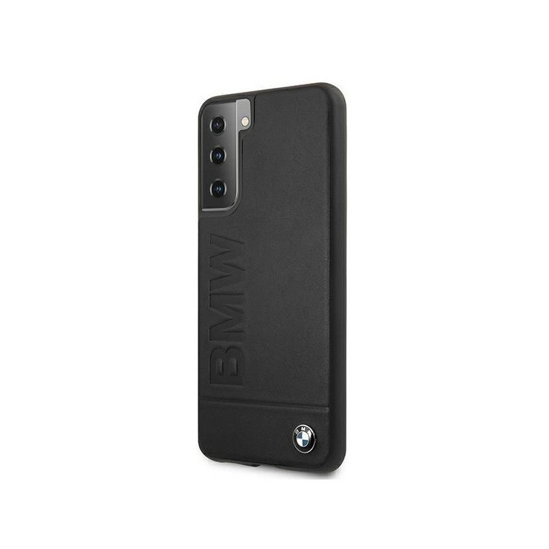BMW Signature Logo Imprint dėklas, skirtas Samsung Galaxy S21+ - juodas