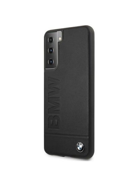 BMW Signature Logo Imprint dėklas, skirtas Samsung Galaxy S21+ - juodas BMW Signature Logo Imprint dėklas, skirtas Samsung Galaxy S21+ - juodas
