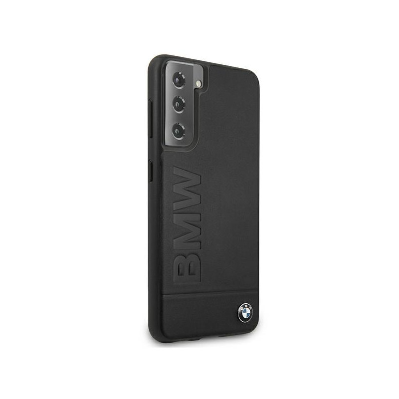 BMW Signature Logo Imprint dėklas, skirtas Samsung Galaxy S21+ - juodas