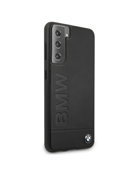 BMW Signature Logo Imprint dėklas, skirtas Samsung Galaxy S21+ - juodas BMW Signature Logo Imprint dėklas, skirtas Samsung Galaxy S21+ - juodas