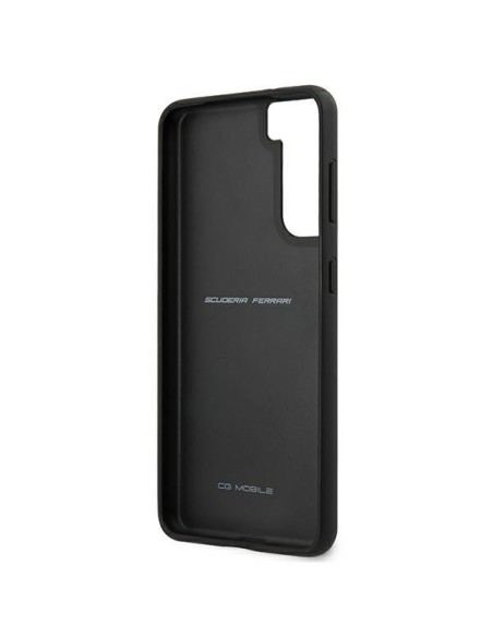 Ferrari Off Track Leather Nylon Stripe dėklas, skirtas Samsung Galaxy S21+ - juodas Ferrari Off Track Leather Nylon Stripe dėklas, skirtas Samsung Galaxy S21+ - juodas