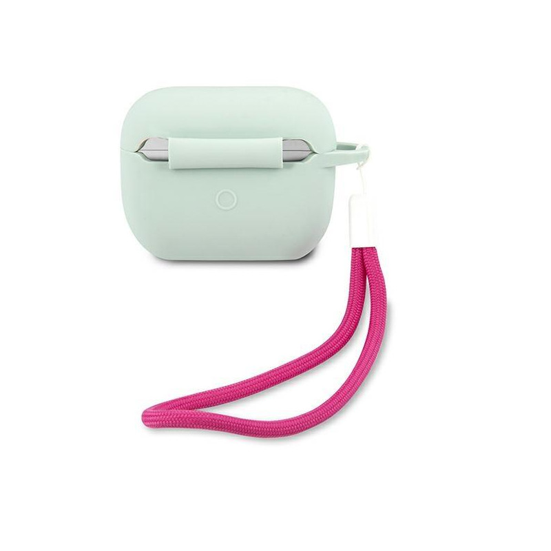 Guess Silicone Vintage dėklas, skirtas AirPods Pro – mėlynas ir rožinis